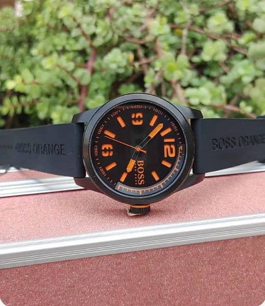 Boss orange Rubber Strap watch 1