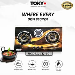 TOKYO Hob Brass Burner - Tempered Glass - Auto Ignition 0