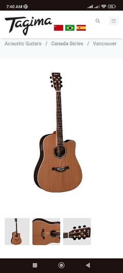 Tagima Vancouver Serie Canada Semi Acoustic Guitar