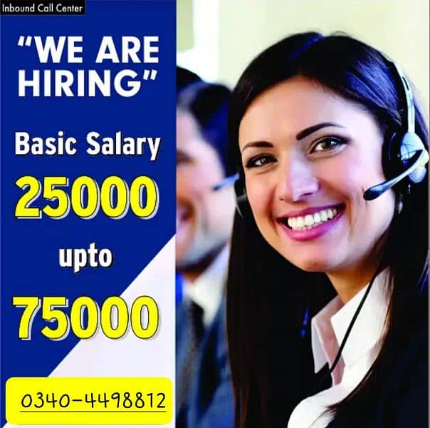 We are hiring agents for our Call center in Lahore. English+Urdu job. 1