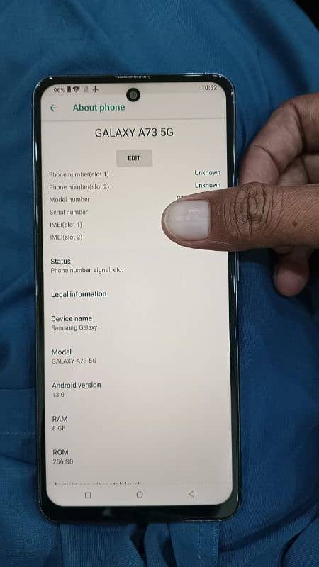 Samsung Galaxy A73 non pta 8/256 only exchange with PTA approved 1