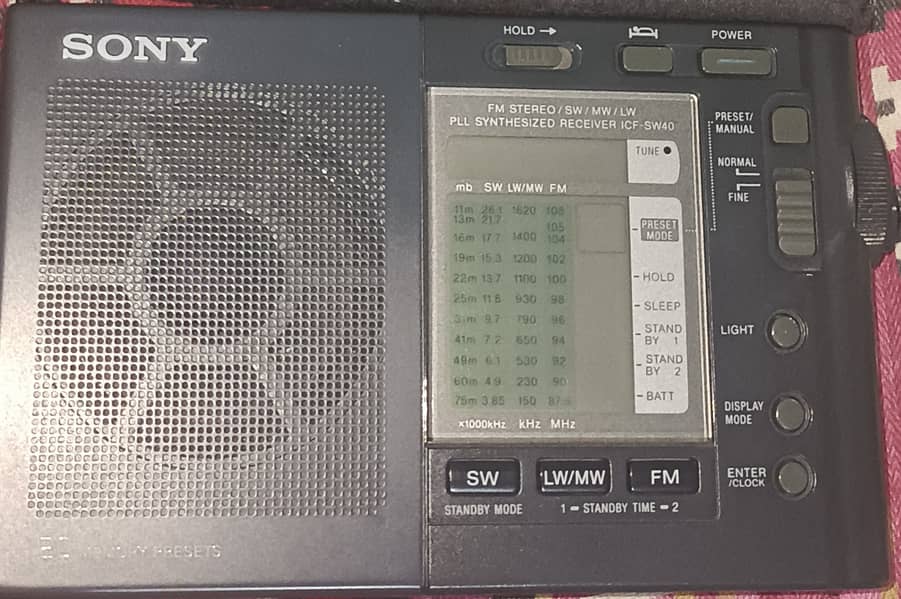 SONY DIGITAL WORLD BAND RADIO ICF-SW40 0