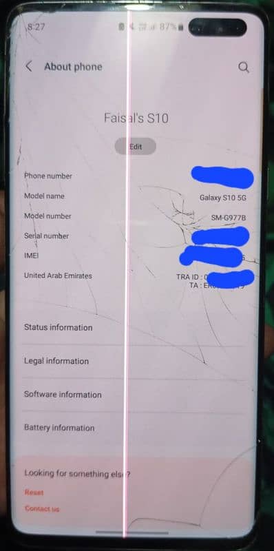 Samsung s10 8 256 non pta kam ranj valy door please 2