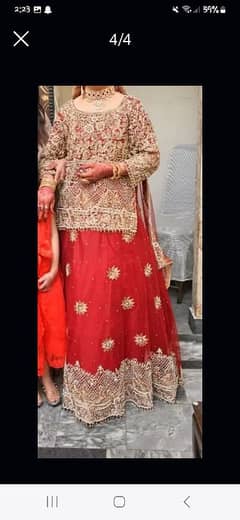 bridel wear Lehnga kurti With heavy work of tila And stone 0