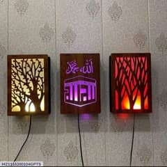 3 pcs islamic lamps with multi color led