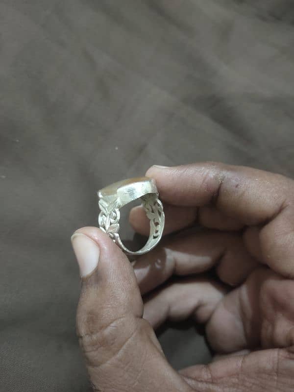 Aqeeq silver ring 3