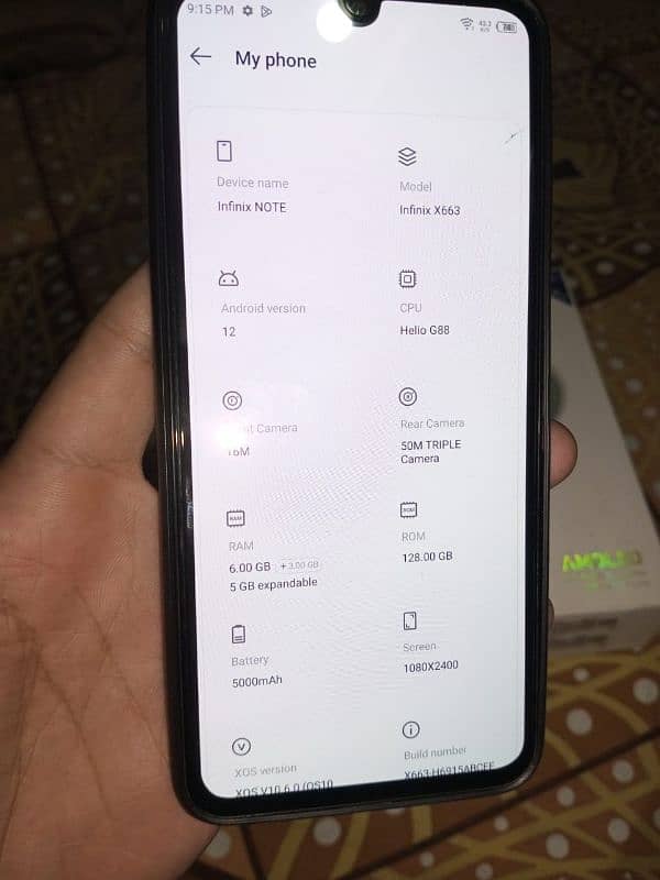 Infinix Note 12 6Gb 128Gb amoled display full box 1