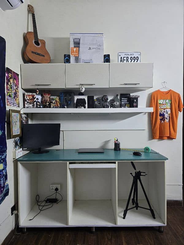 2 Bedroom Computer desks with shelves and storage cabinet. 0