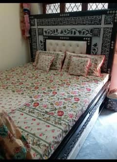 bed, dressing, bed side table, show case