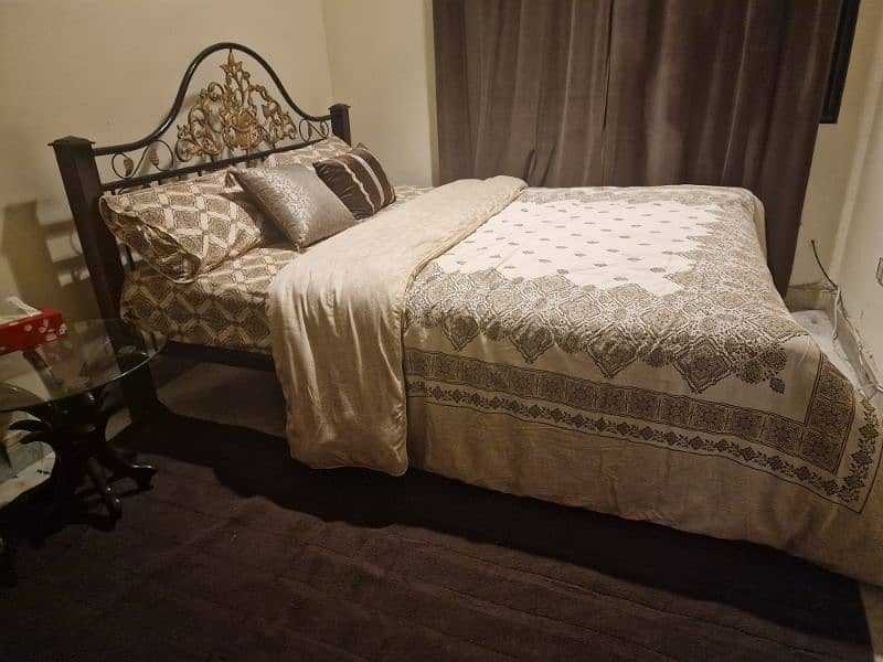 Wrought Iron Double Bed with brand new mattress 1