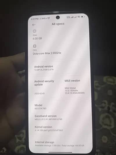 Redmi note 10s (with original charger) for sale 8