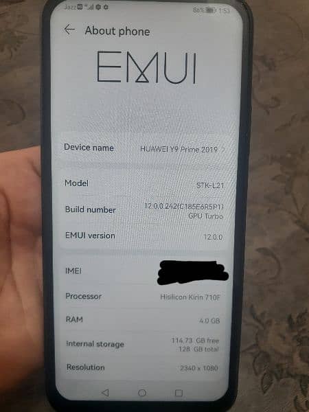 Huawei Y9 Prime 2019 (4/128) with box 4