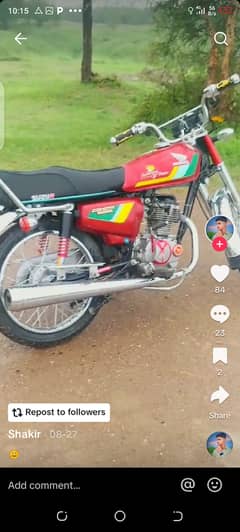 Honda 125 98 model full tyr KIA hay