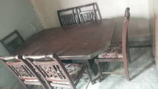 Used dinning table with 6 chairs