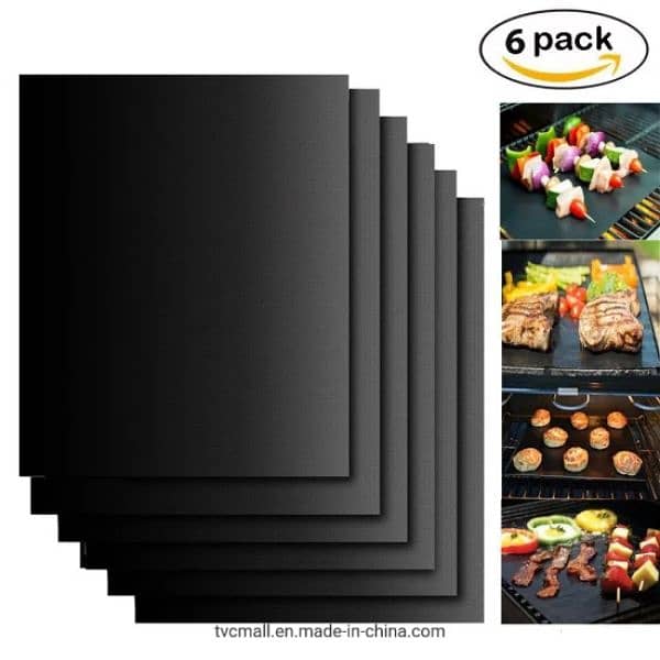 BBQ GRILL MAT SET OF 6 PIECES Size 15.8 by 13 inch 3