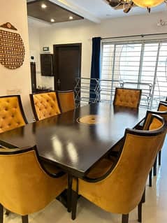 8 Setter solid Wood chairs and dinning table