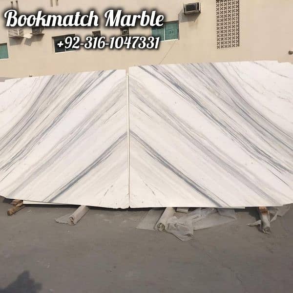 imported white marble bookmatch variety slabs 12