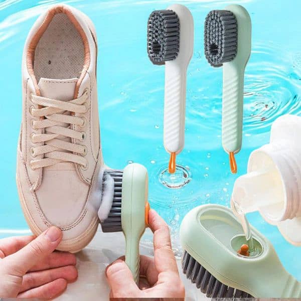 2pcs Multifunctional Brush With Soap Dispenser 1