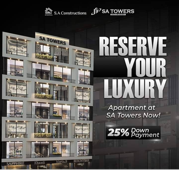 1 bed Apartment for sale in just 17 lac down payment on easy Installments plan just in Southern Block bahria orchard lahore 0