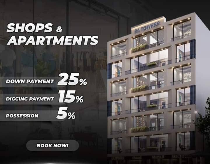 1 bed Apartment for sale in just 17 lac down payment on easy Installments plan just in Southern Block bahria orchard lahore 9