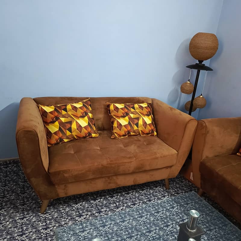 7 seater sofa set with cushions 1