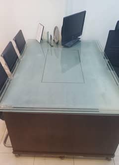 Executive Office Table with side table for Sale