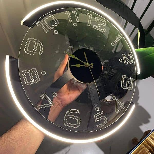 Modern Style X Neon ambiance Light Clock 0