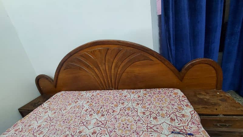 king size bed with attached side tables and mattress 5