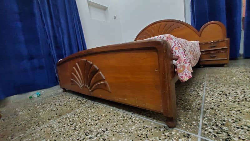 king size bed with attached side tables and mattress 7