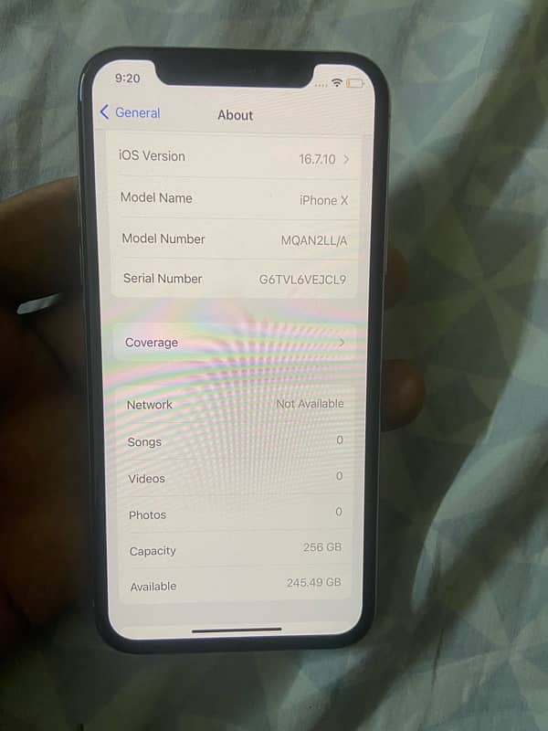 iPhone X 256gb PTA Approved 4