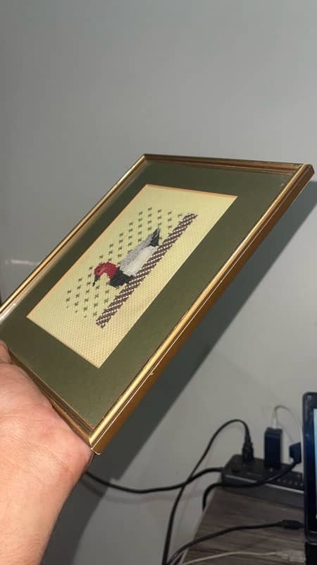 tottaly made with  thread —wooden Frame antique / Imported Paintings 5