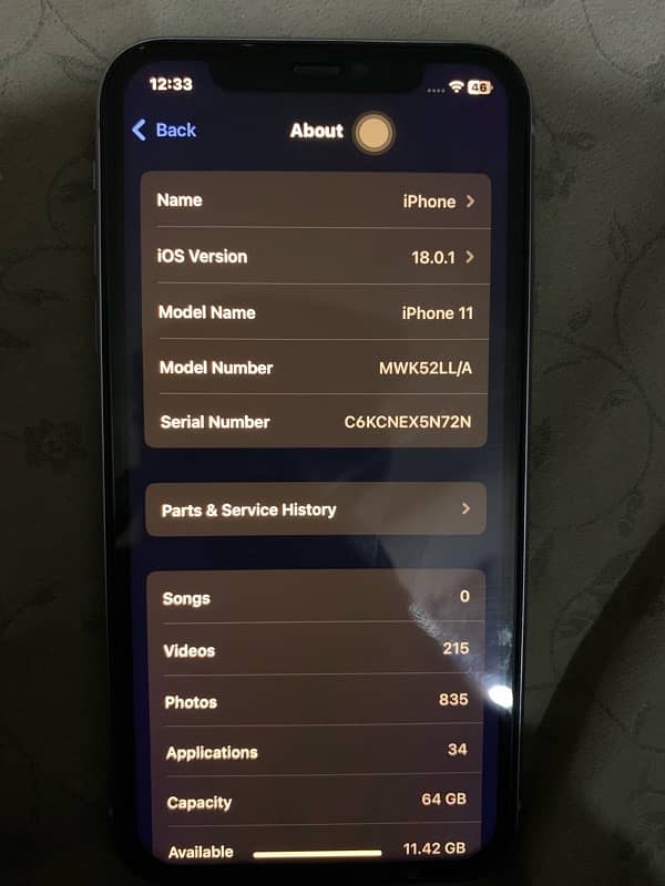 iPhone 11 64Gb LLA Modle 82 Battery health 1