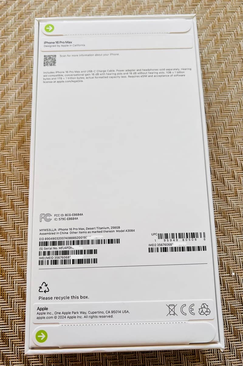 iPhone 16 Pro Max Desert Titanium Box Packed 2