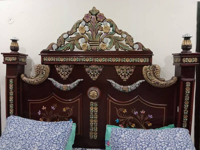 "EXCELLENT CONDITION! Wooden Almari, Mirror, Showcase & Badh - used 2