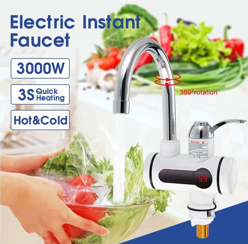 Instant Hot Water Faucet Tap | Electric Geyser Tap-A058201 1