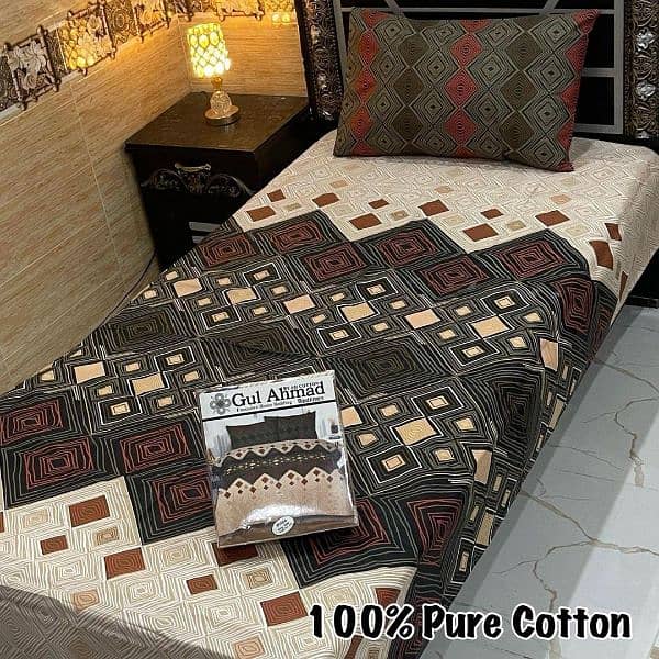 4 Pcs Cotton Printed Single Bedsheet 4