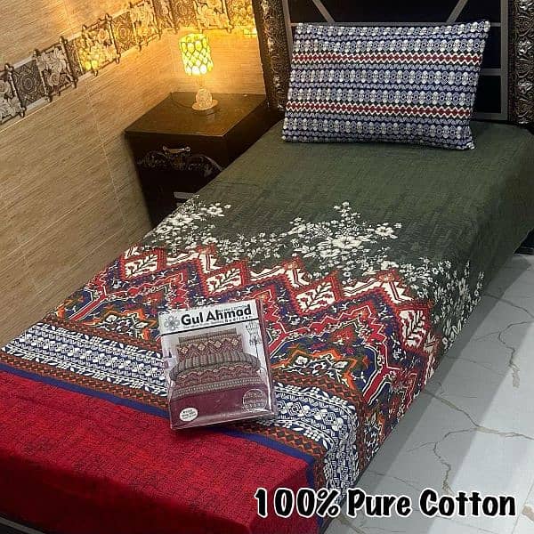 4 Pcs Cotton Printed Single Bedsheet 6