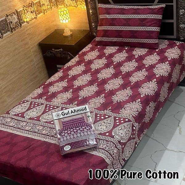 4 Pcs Cotton Printed Single Bedsheet 10