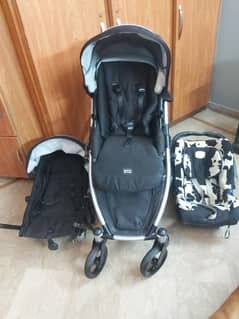 Britax uk twin stroller carrycot plus carseat 0