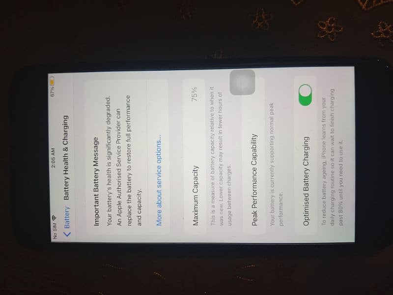 iPhone 8 plus non pta battery health 75 finger print all ok 8