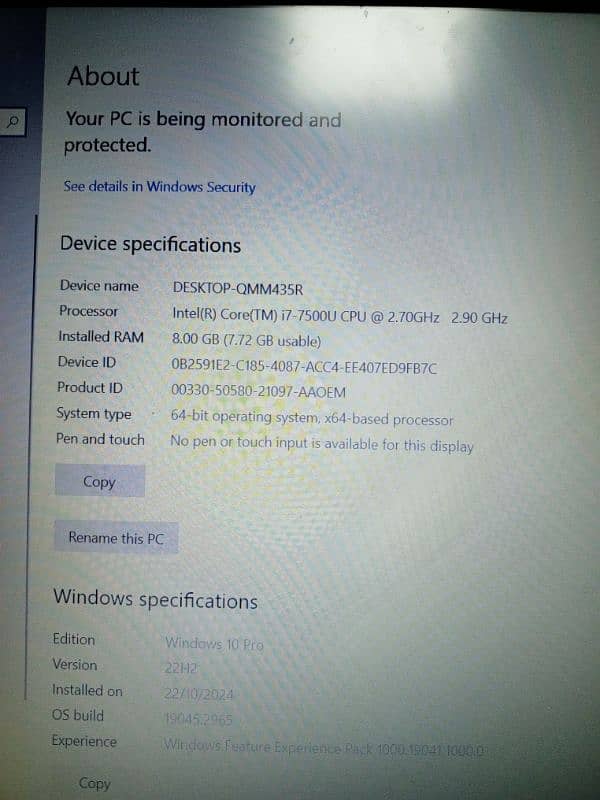 Dell 3580 / i7 7th Generation / Condition 9/10 / 2 Month Warrenty 6