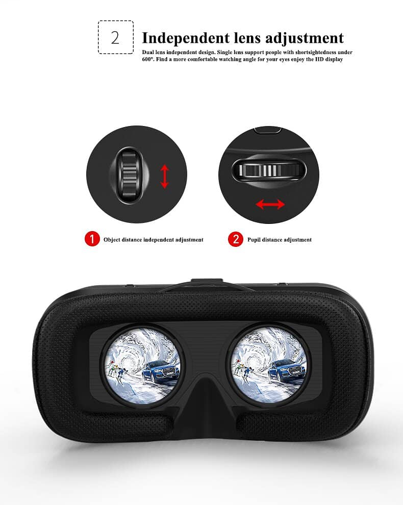 VR HEADSET SHINECON with BLUETOOTH REMOTE 2