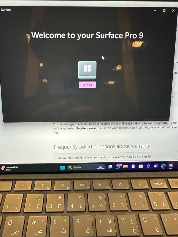 Microsoft surface pro 9 laptop tablet 8gb 256gb 12gen latest 5 6 7 17