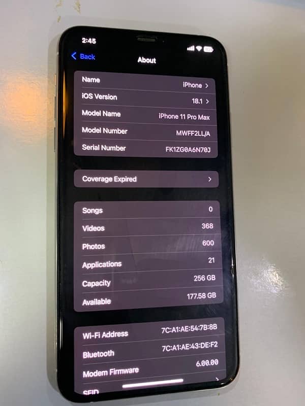 iPhone 11 Pro Max JV 256gb 4