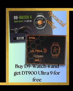 D9 watch 4 with Free DT900 ultra 9