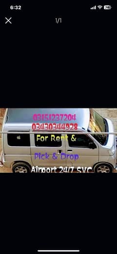 Hijet Van for Rent and Pick & drop.