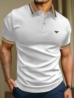 Available Half sleeves Embroidery logo Polo T-shirts