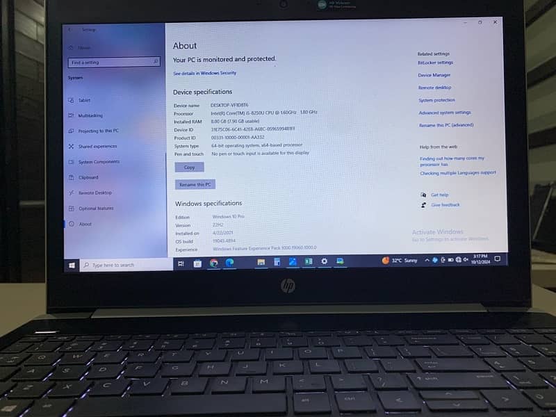 HP probook G i5 8th Generation 1