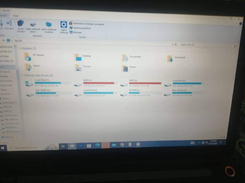 LAPTOP Toshiba CORE I7 4 GEN 8GB RAM 1TB HARD+ 250GB SSD 2GB GRAPHICS 10