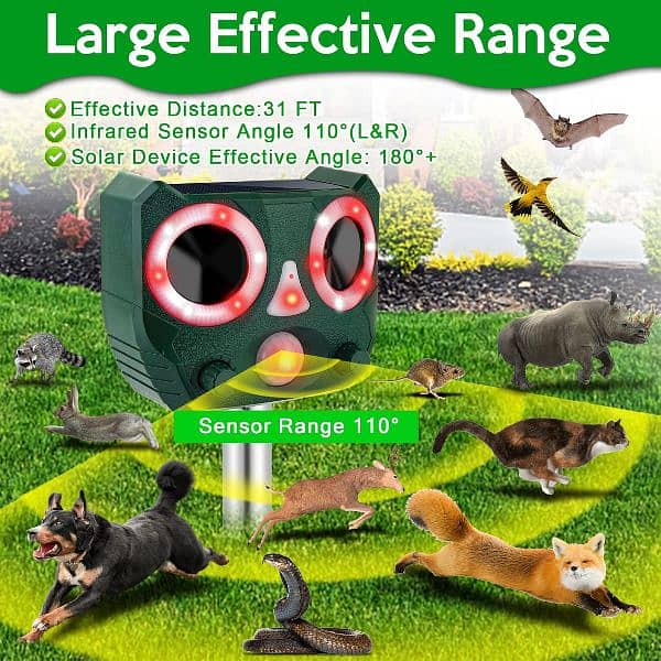 Amazon Branded Solar birds Ultrasonic Animal Repeller Pest control 1